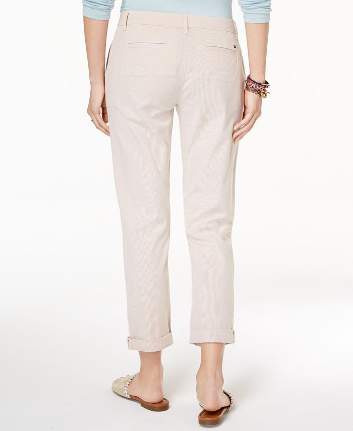 Tommy Hilfiger Pinstriped Chino Pants, Created for Macy's & Reviews ...