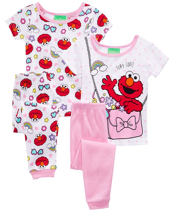 Sesame Street Toddler Boys Pajamas, 4 Piece Set - Macy's