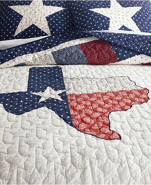 Martha Stewart Collection Closeout Texas Patchwork Cotton King Quilt Created For Macy S Reviews Quilts Bedspreads Bed Bath Macy S