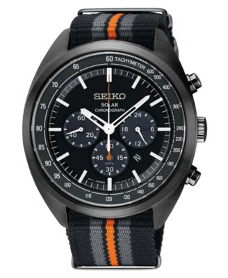 black seiko solar watch