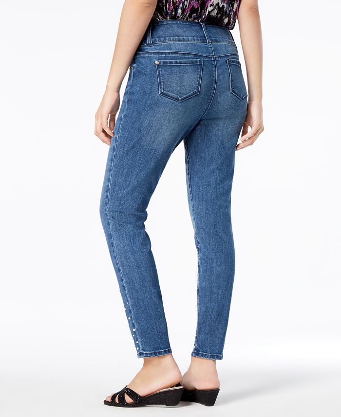 Thalia Sodi Faux-Pearl Ankle Skinny Jeans, Created for Macy's - Macy's