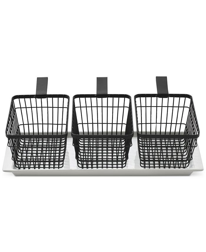 The Cellar CLOSEOUT! 4Pc. Wire Basket Serving Set, Created for Macy's
