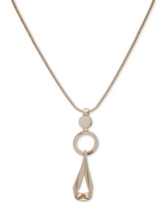 DKNY - Gold-Tone Long Pendant Necklace