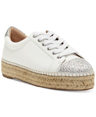 white platform espadrille sneakers