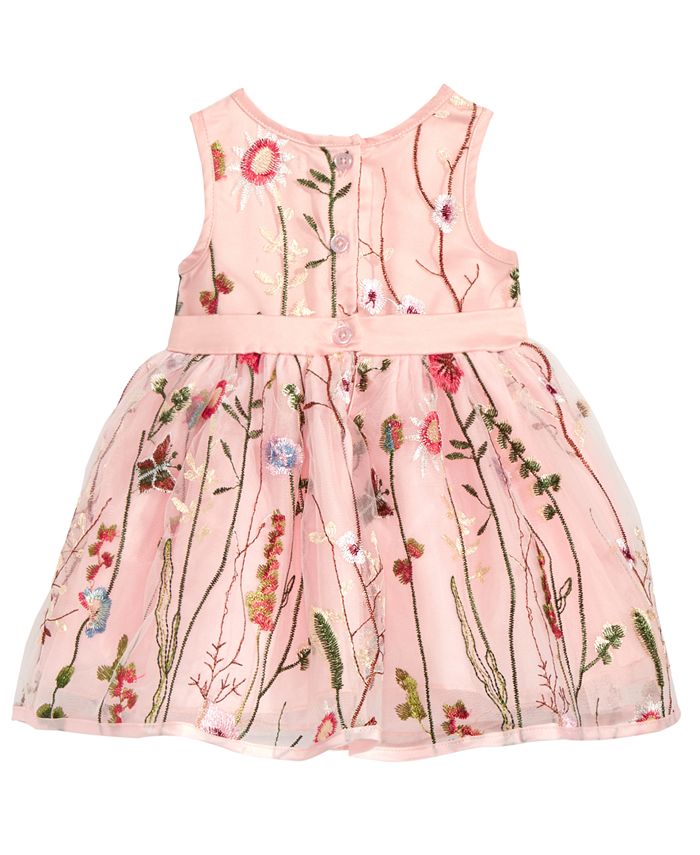 Nanette Lepore Embroidered Mesh Dress, Baby Girls - Macy's