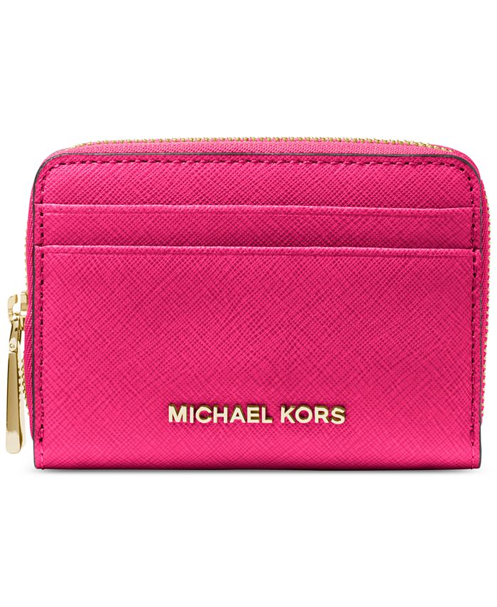 Michael Kors Zip-Around Saffiano Leather Wallet - Macy's
