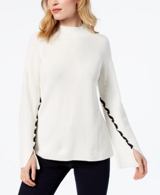 macys womens white sweaters