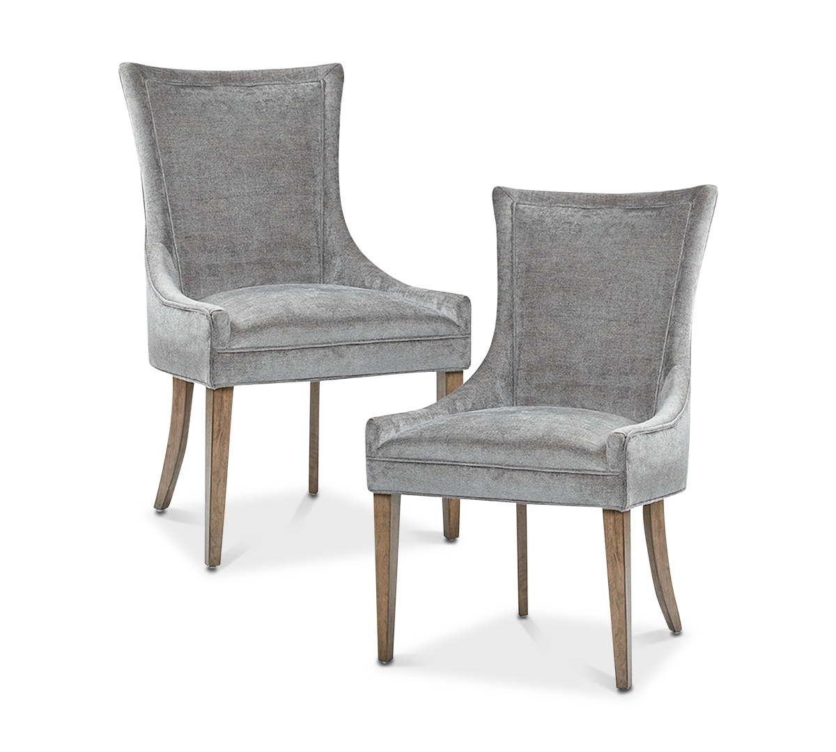 Madison Park Signature Ultra Traditional Fabric Upholstered Swoop Back Dining Side Chair, Set of 2