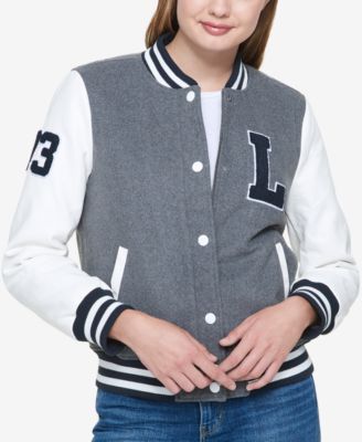 levis leather varsity bomber jacket