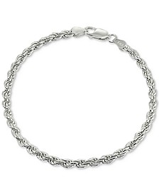Rope Bracelet in Sterling Silver, Created for Macy's