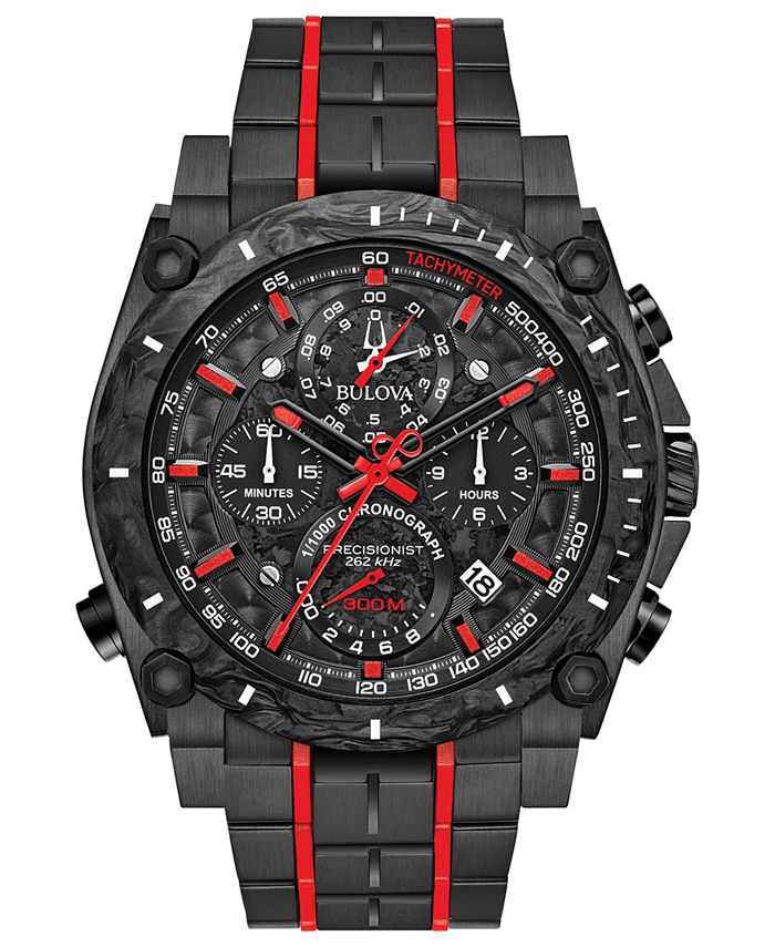 Bulova black 2025 and red watch