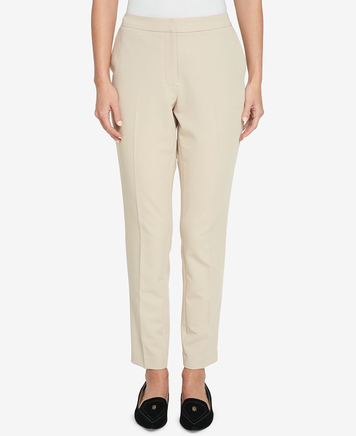 Tommy Hilfiger Twill Skinny Ankle Pants - Macy's