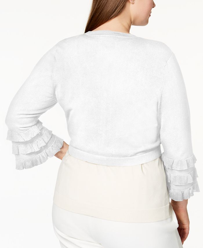 Calvin Klein Plus Size Tiered-Sleeve Shrug - Macy's