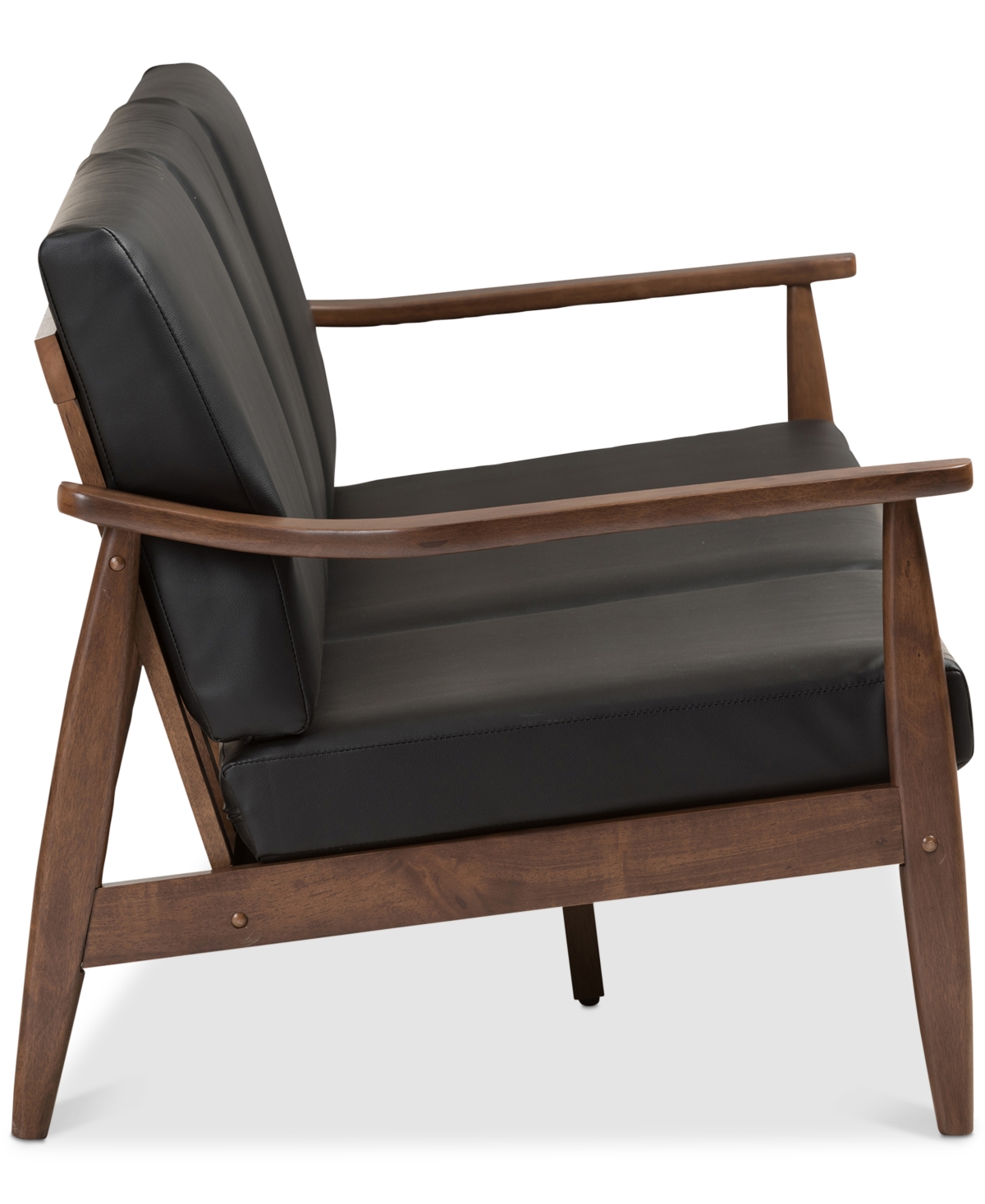 Ambelin Faux Leather Sofa -Walnut