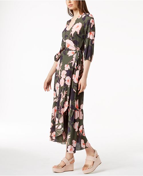 Bar III Printed Maxi Wrap Dress, Created for Macy's & Reviews Dresses