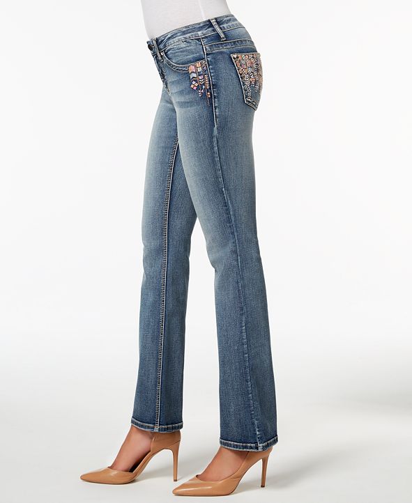 Earl Jeans EmbroideredPocket Bootcut Jeans & Reviews Jeans Juniors