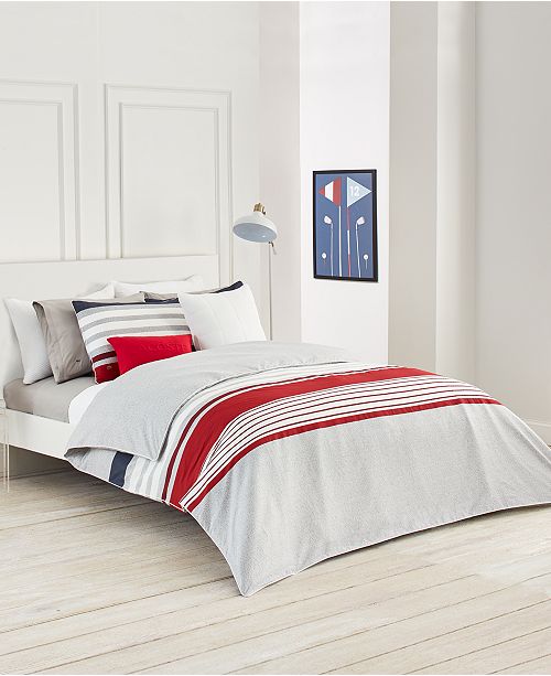 Lacoste Home Auckland Red King Duvet Cover Set Reviews Bedding