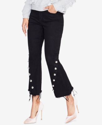 RACHEL Rachel Roy - Frayed Flare-Leg Jeans