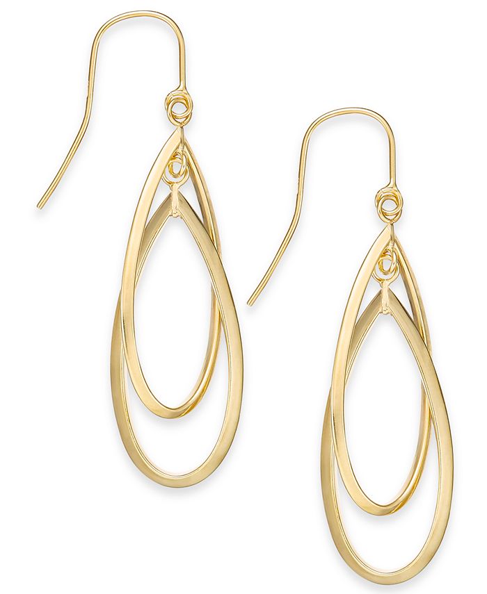 Double hoop dangle earrings outlet