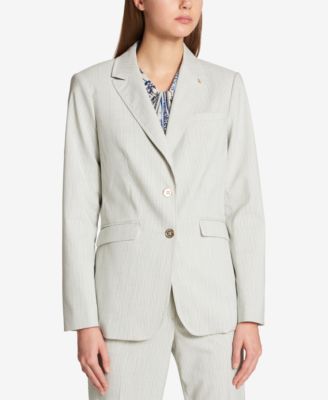 Tommy Hilfiger - Anchor-Detail Pinstripe Blazer