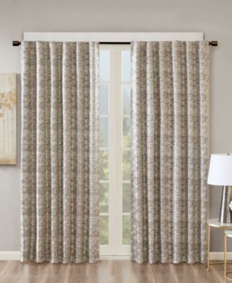 SunSmart - Cassius 50" x 84" Marble Jacquard Total Blackout Window Panel