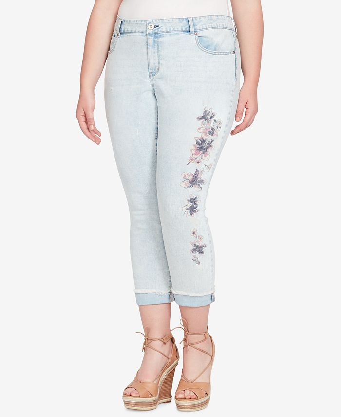 Jessica Simpson Trendy Plus Size Embroidered Skinny Jeans & Reviews ...