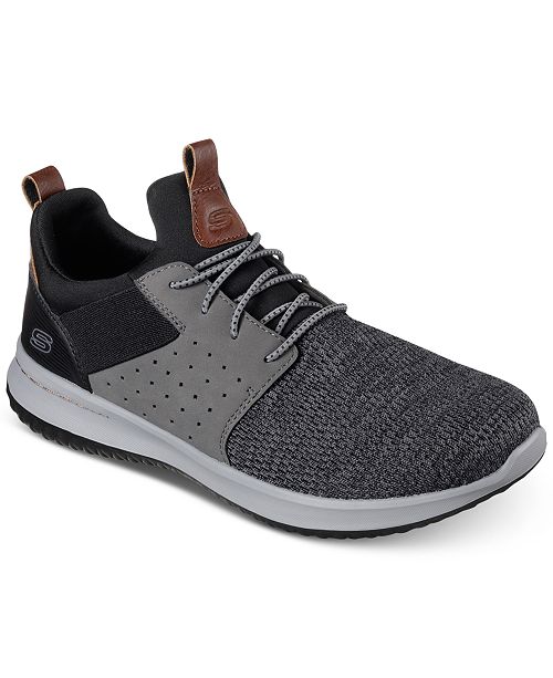 Skechers Men S Delson Camben Casual Walking Sneakers From Finish