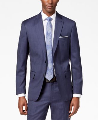 DKNY Men's Modern-Fit Stretch Textured Wool Suit Jacket - Macy's