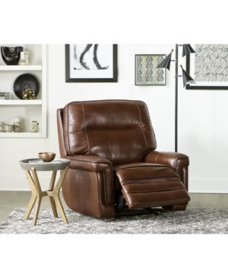 Furniture CLOSEOUT! Myars 5-Pc. Leather Chaise Sectional Sofa With 2 Power Recliners, Power Headrests, And USB Power Outlet, Created for Macy's