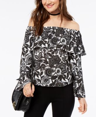 macy's inc off the shoulder tops