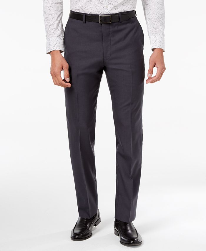 Vince Camuto Men's SlimFit Stretch Charcoal Solid Suit Macy's