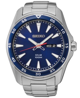Seiko - Men's Solar Sport Stainless Steel Bracelet Watch 43mm