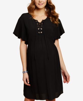 Jessica Simpson Maternity Lace-Up Dress