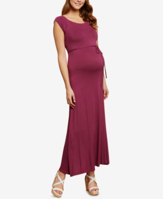 Jessica Simpson - Maternity Cap-Sleeve Maxi Dress