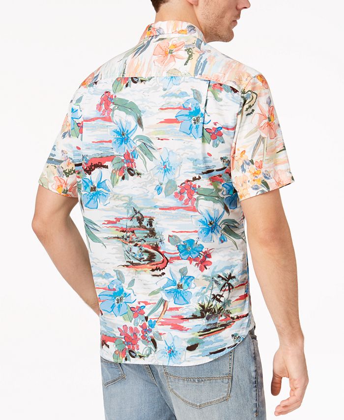 Tommy Bahama Men's Sunblocked Cove Tropical-Print Shirt - Macy's