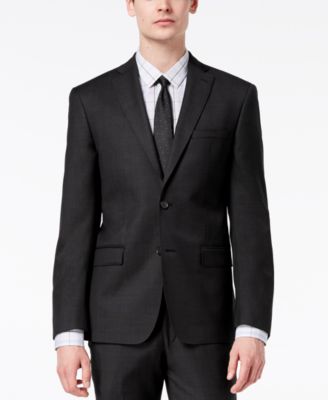 Men's Modern-Fit Stretch Textured Wool Suit Separates