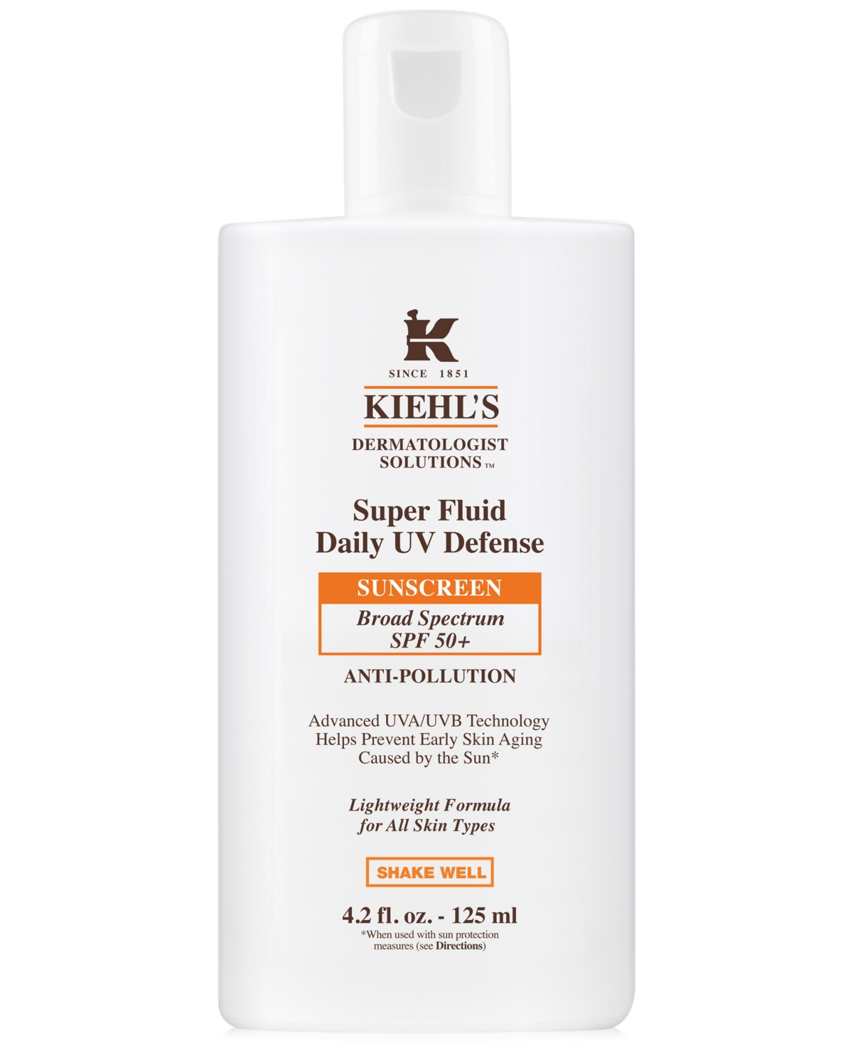 KIEHL'S SINCE 1851 DERMATOLOGIST SOLUTIONS SUPER FLUID DAILY UV DEFENSE, 4.2 OZ.