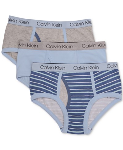Calvin Klein 3-Pk. Cotton Briefs, Little Boys & Big Boys - Macy's