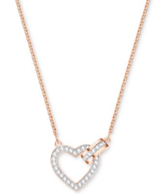 swarovski rose gold necklace heart