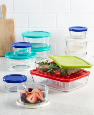Pyrex 8-Piece Mixing Bowl Set with Colored Lids, Created for Macy's - Macy's
