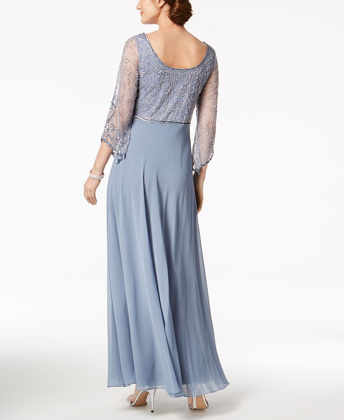 J Kara Embellished Scoop-Neck Gown - Macy's