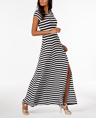 Michael Kors Striped Maxi Dress - Macy's