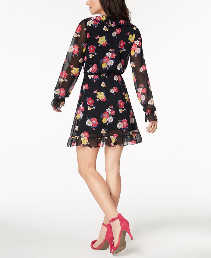 XOXO Juniors' Ruffled Wrap Dress Macy's