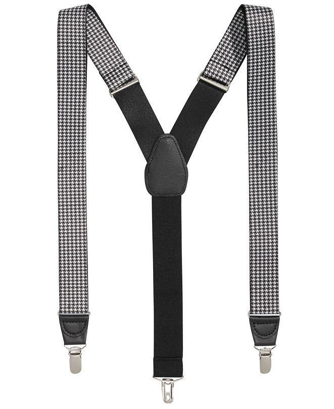 Club Room Men's Houndstooth Suspenders, Created for Macy's & Reviews