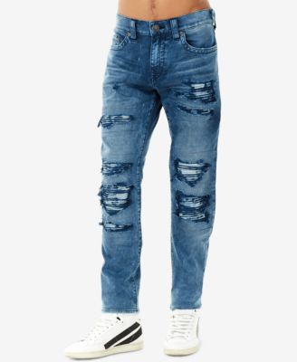 True Religion - Men's Rocco No-Flap Rip & Repair Jeans