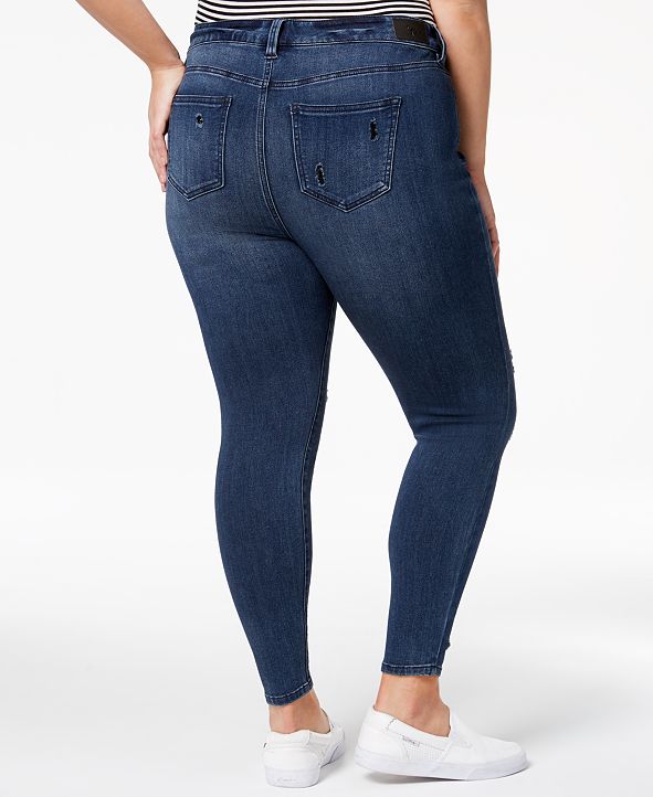 Celebrity Pink Plus Size Distressed Skinny Ankle Jeans & Reviews ...