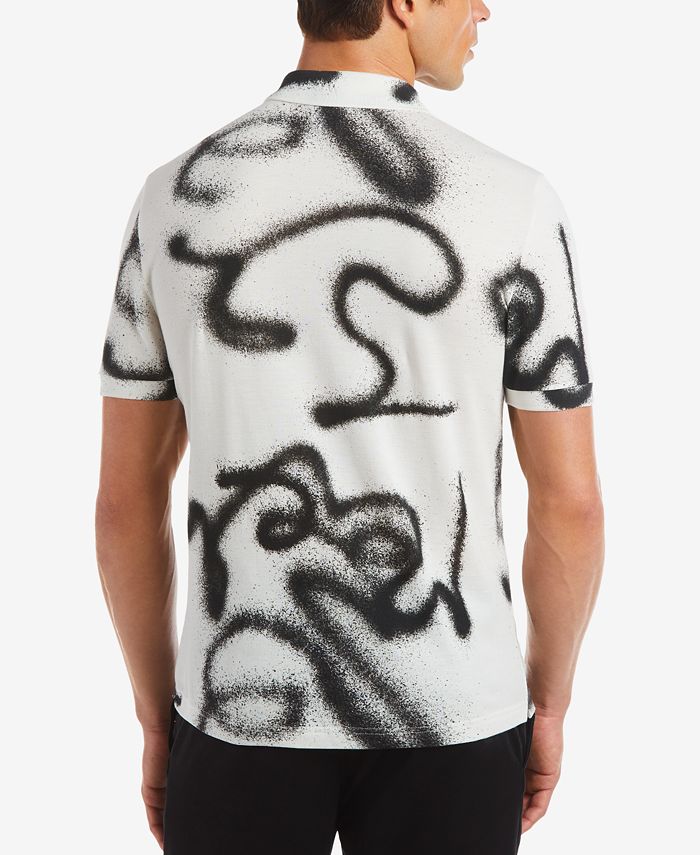 Lacoste Men s LIVE Graffiti Print Mini Piqu Polo Macy s