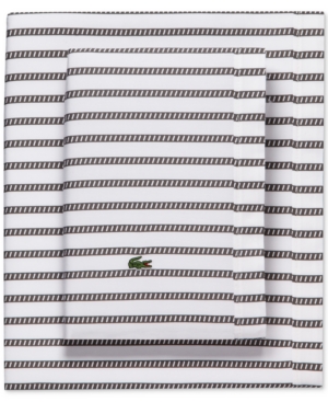 Lacoste Printed Cotton Percale Twin Sheet Set Bedding