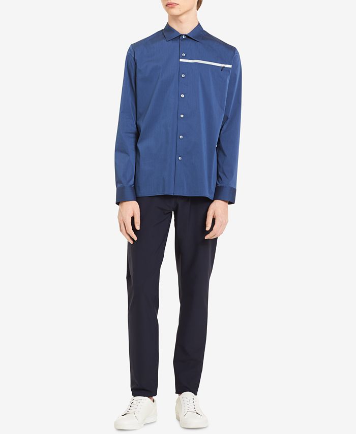 Calvin Klein Men's Micro-Stripe Shirt - Macy's