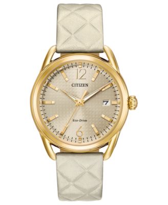 Citizen - Women's Ivory Leather Strap Watch 36mm